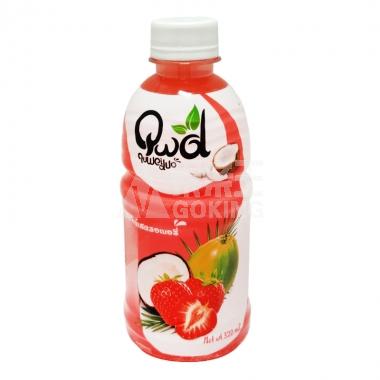 (泰国)趣味草莓果汁饮料（含椰果）320ml**/瓶