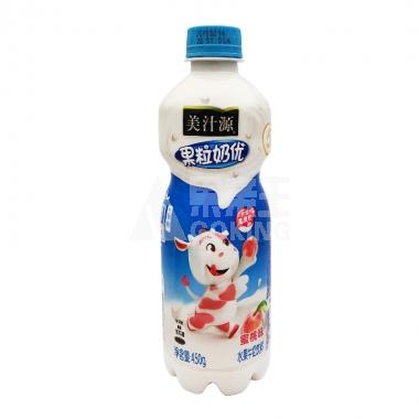 美汁源果粒奶优蜜桃味450ml/瓶