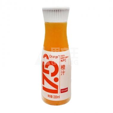 农夫山泉17.5度-100%鲜果冷榨橙汁330ml/瓶