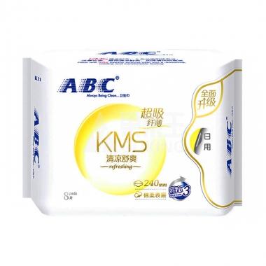 ABC超级纤薄KMS日用卫生巾240mm*8片K11/包