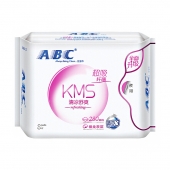 ABC超级纤薄KMS棉柔夜用卫生巾280mm*8片K12/包