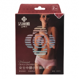 洁丽雅女士中腰小平角内裤l(25072)/盒