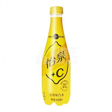 可口可乐怡泉+C柠檬味汽水胶瓶400ml/瓶