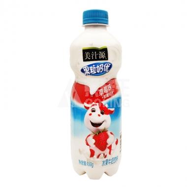美汁源果粒奶优草莓味450ml/瓶