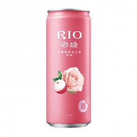 RIO锐澳微醺3度玫瑰荔枝味白兰地鸡尾酒330ml/罐