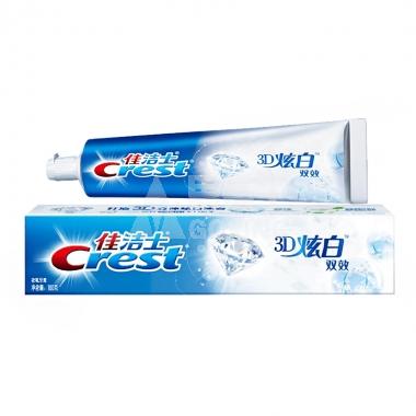 佳洁士牙膏3D炫白(双效)180g**/支
