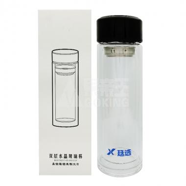 廷选智能温度显示双层玻璃杯350ml**/个