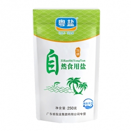 粤盐自然食用盐加碘250g/包