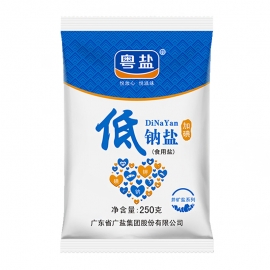 粤盐低钠食用盐加碘250g/包