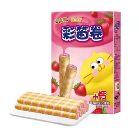 康师傅彩笛卷草莓味40g/盒