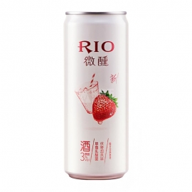 RIO锐澳微醺3度草莓乳酸菌伏特加味鸡尾酒330ml/罐