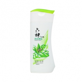 六神清凉爽肤绿茶+甘草沐浴露200ml**/瓶