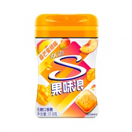 炫迈香芒蜜桃味果味浪起来口香糖37.8g/瓶