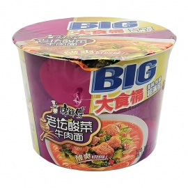 康师傅(大食桶)老坛酸菜牛肉面159g/桶