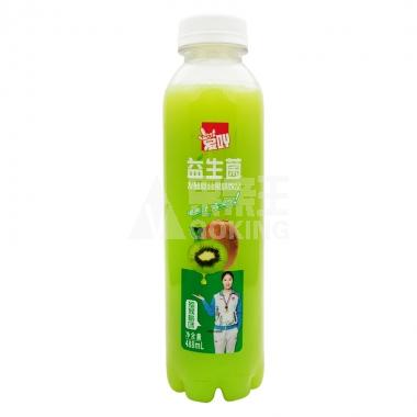 爱吖益生菌发酵复合果汁猕猴桃味488ml/瓶