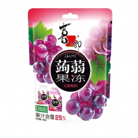 喜之郎红葡萄味蒟蒻挤食果冻袋装120g/袋