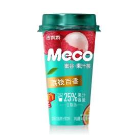 香飘飘Meco蜜谷果汁茶(荔枝百香)400ml/杯
