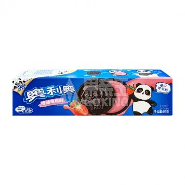 奥利奥清新草莓味夹心饼干97g/盒