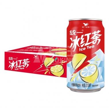 统一冰红茶柠檬味罐装310ml/罐