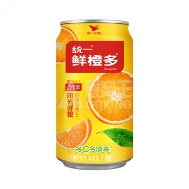 统一鲜橙多罐装310ml/罐