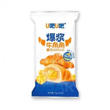 U吧U吧爆浆牛角角面包海盐芝士味75g90天/包