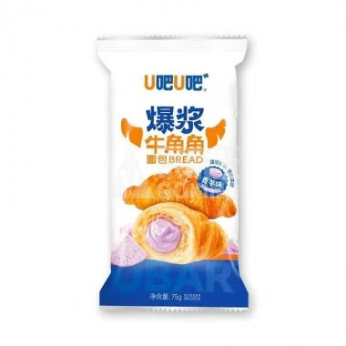 U吧U吧爆浆牛角角面包香芋味75g90天/包