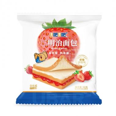 U吧U吧三明治面包草莓沙拉味90g90天/包