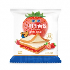 U吧U吧三明治面包草莓沙拉味90g90天/包