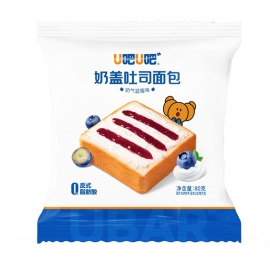 U吧U吧奶盖吐司面包蓝莓果味酱85g90天/包