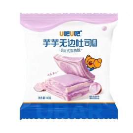 U吧U吧芋芋无边吐司面包香芋味80g/包