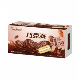 唇动巧克派巧克力味涂饰蛋类芯饼4枚装/盒
