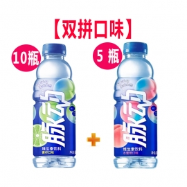 【双拼+红包】达能脉动青柠+桃子味600ml/瓶