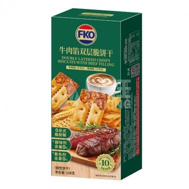 FKO牛肉馅双层脆饼干108g/盒