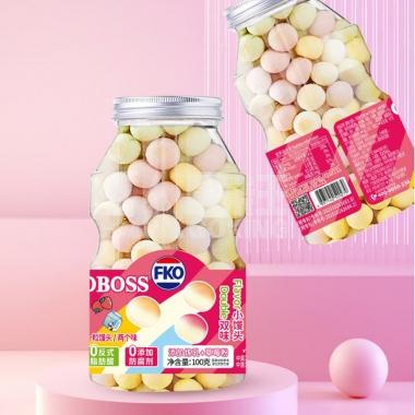 FKO双味小馒头草莓牛奶味100g/罐