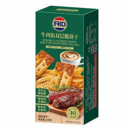 FKO牛肉馅双层脆饼干108g/盒