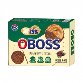FKO夹心薄饼干可可味96g/盒