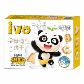 小莞同学-字母造型饼干牛奶65g/盒