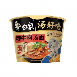 白象（汤好喝）辣牛肉汤面119g/桶