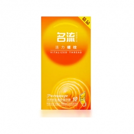 名流活力螺纹避孕套10只/盒