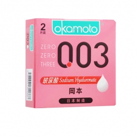 冈本OK避孕套0.03玻尿酸粉2片装/盒