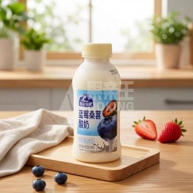 牧初鲜语蓝莓桑葚酸奶450ml
